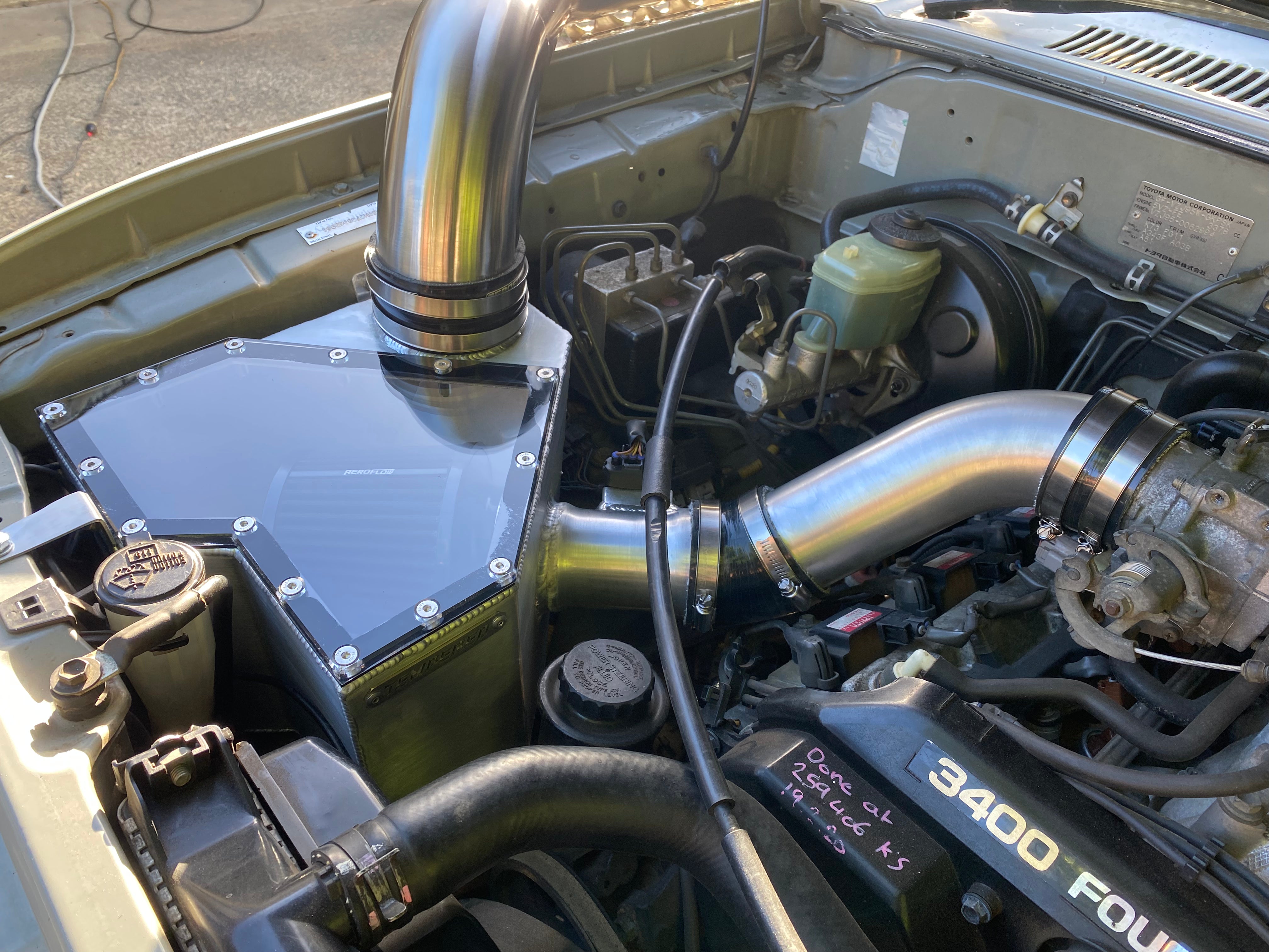 Toyota Prado J90 TX (petrol) Bonnet-Entry Snorkel and Airbox Kit